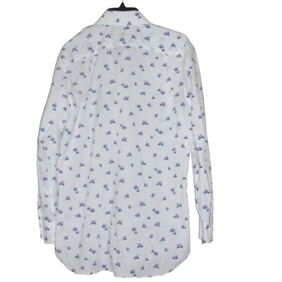 Bonobos Purple Dove Bird Long Sleeve Shirt Sz 15.5-32 Cotton Spandex Slim Fit - Picture 2 of 7